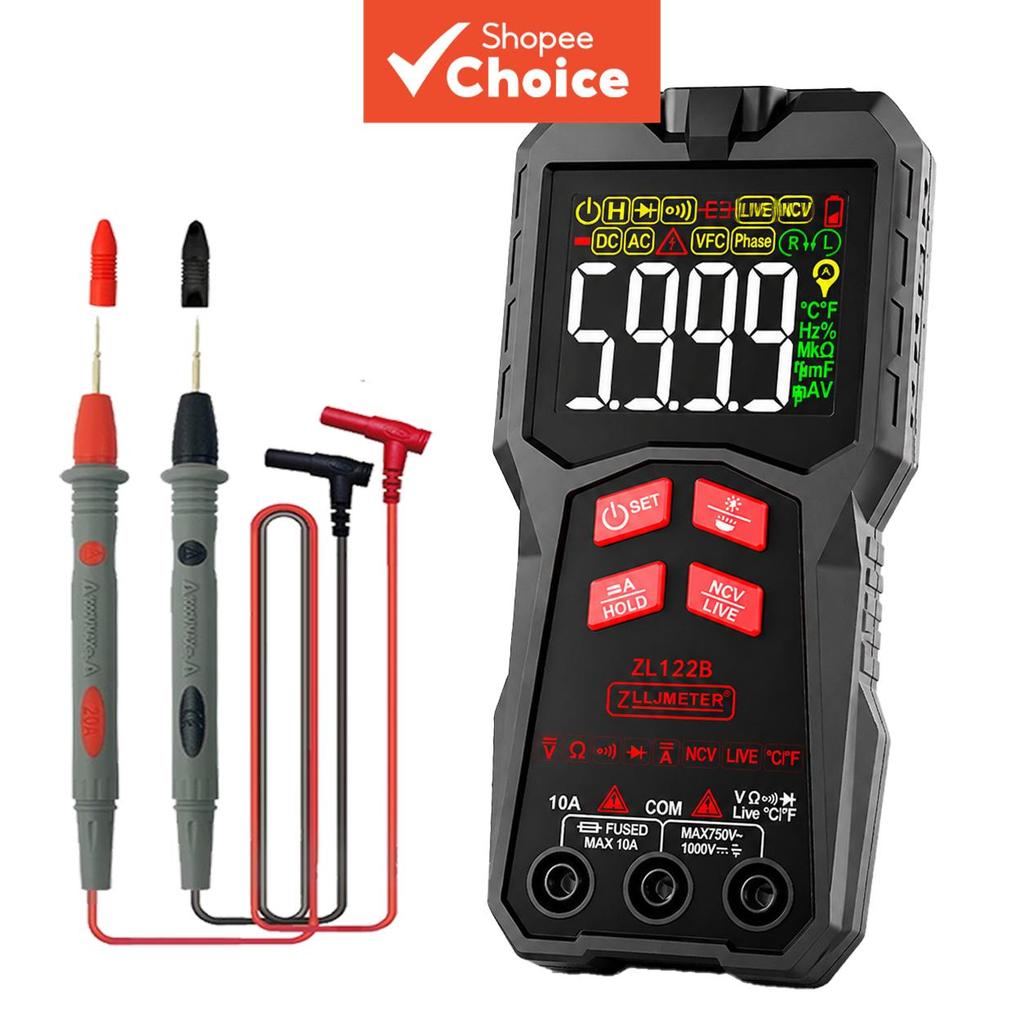 Um Conjunto ZL122 Multímetro Digital Inteligente Ultra Fino , 4000 Contagens De Alcance Automático NCV Testador De Fio V
