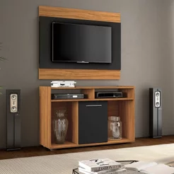 Rack com Painel para TV até 43 Polegadas 106CMX153CM Show Marrom Freijó Trend/Preto TX