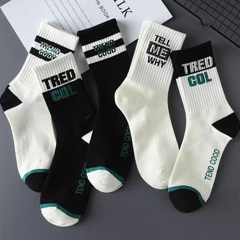Nara meias masculinas na moda All-Match carta meias esportivas meias masculinas rua Hip-Hop masculino basquete meados de