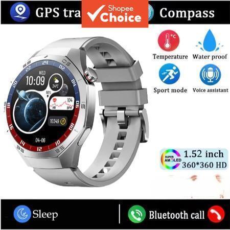 Novo Smartwatch GT5 Pro GPS NFC com Tela AMOLED, Relógio Esportivo Masculino, Presente de Dia dos Pais