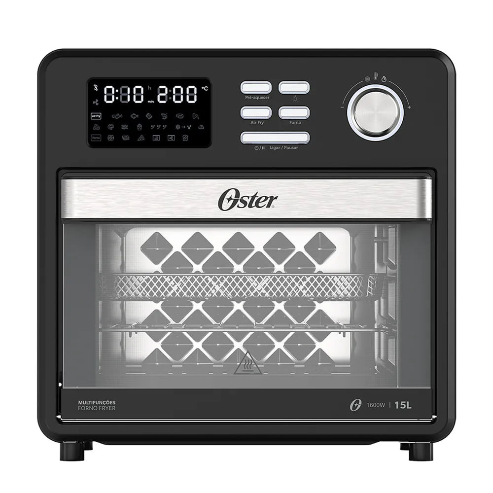 Forno e Fryer 15L Oster Multifunções Compact 10 em 1 em Oferta na Shopee