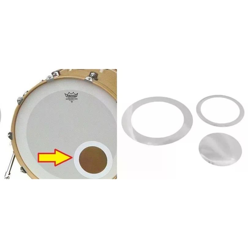 Molde e Pad Kick Torelli TA009 Branco para Fazer Furo no Bumbo Proteja a Furação com Anéis de 4.5¨ e