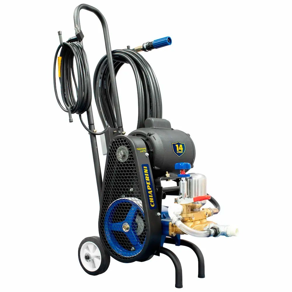 Lavadora de média pressão 320 libras 1hp com carrinho e mangueira 10m Chiaperini LJ14L