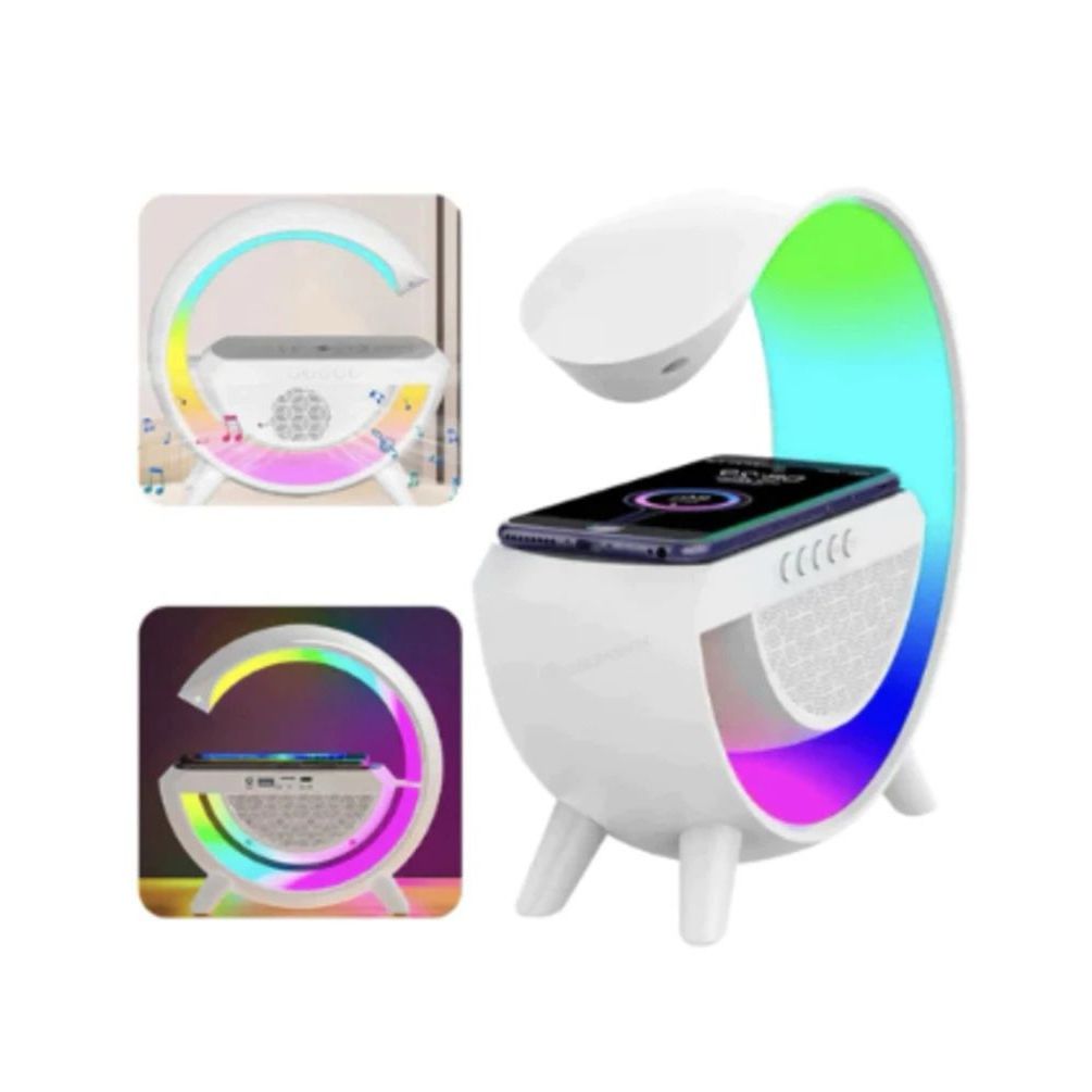 Luminária Rgb Caixasom G Speaker Carregador Indução Luzfesta