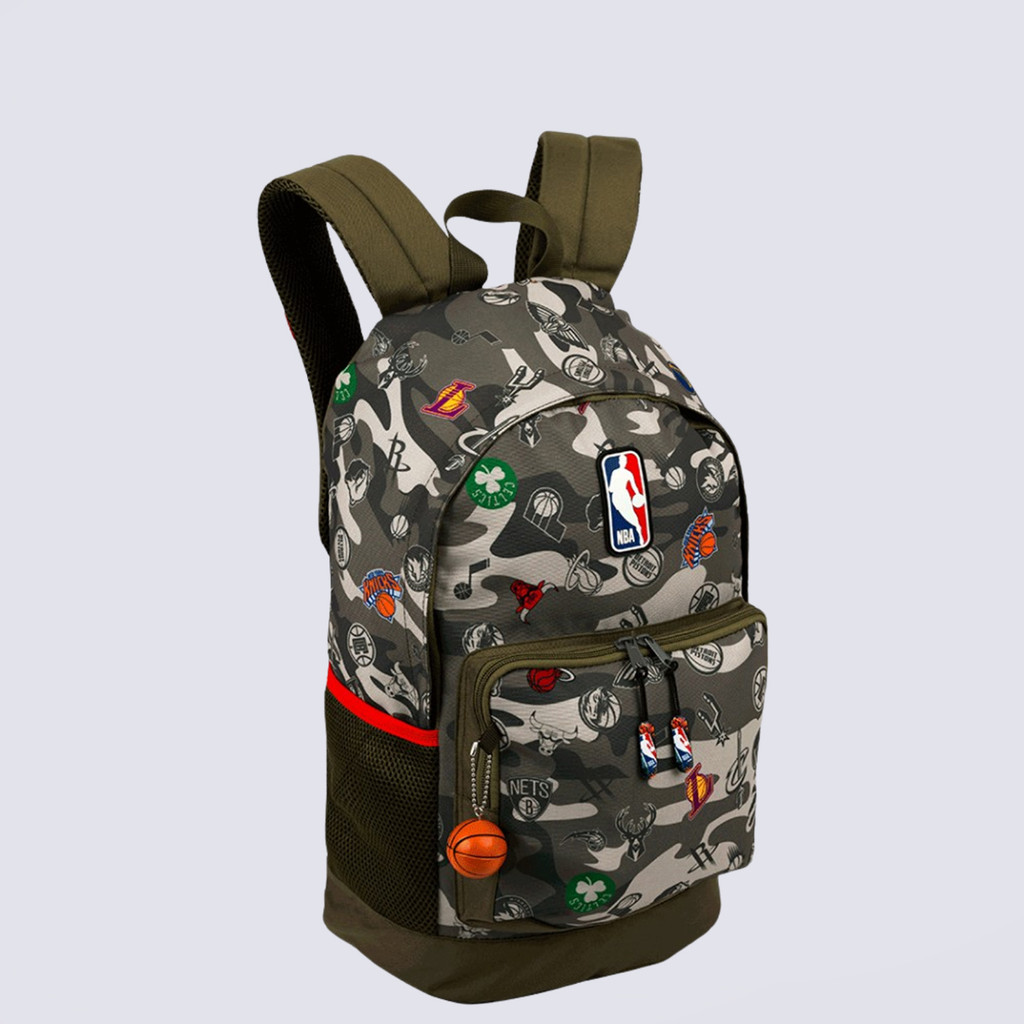 Mochila NBA Begins Camuflado Verde em Oferta na Shopee
