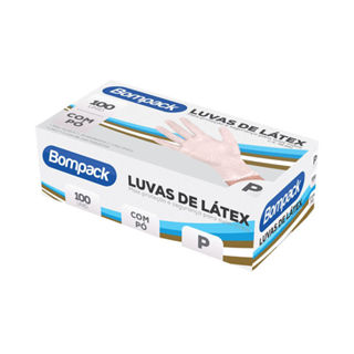 Luva de Latex Bompack com Pó 100 Unidades P em Oferta na Shopee