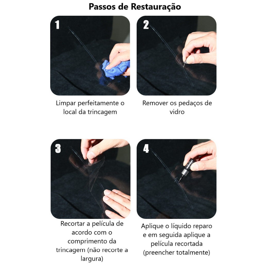 Kit Resina Reparador De Vidros Parabrisas Telas Trincados Carpei · foto 2