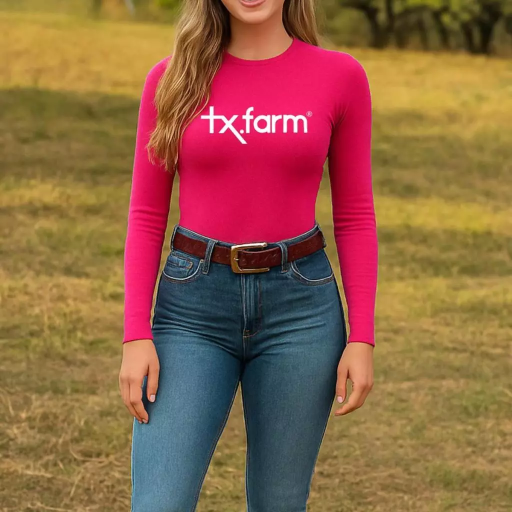 Camisa Uv Feminina TxFarm Texas Farm Country Manga Longa Proteção Térmica — imagem 1
