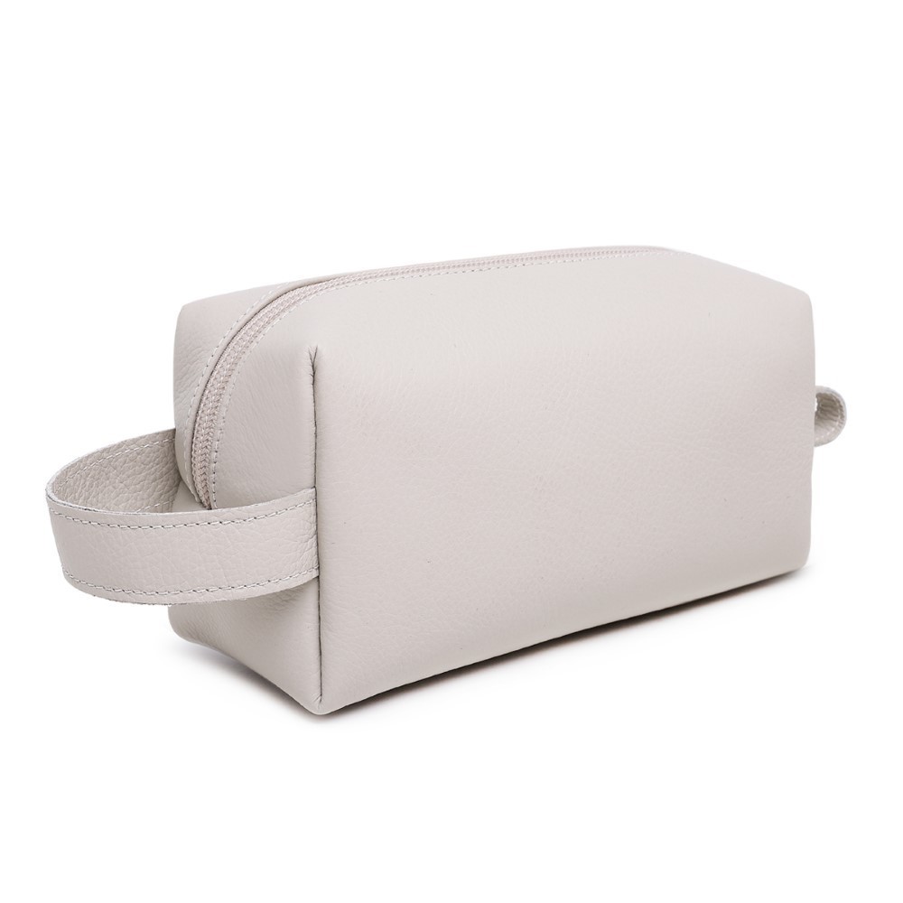 Necessaire Dia a Dia - Premium em Couro Forro Impermeavel Fechamento Ziper Alça de mão