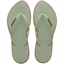 Chinelo Havaianas Slim Point Feminino - Verde e Marrom