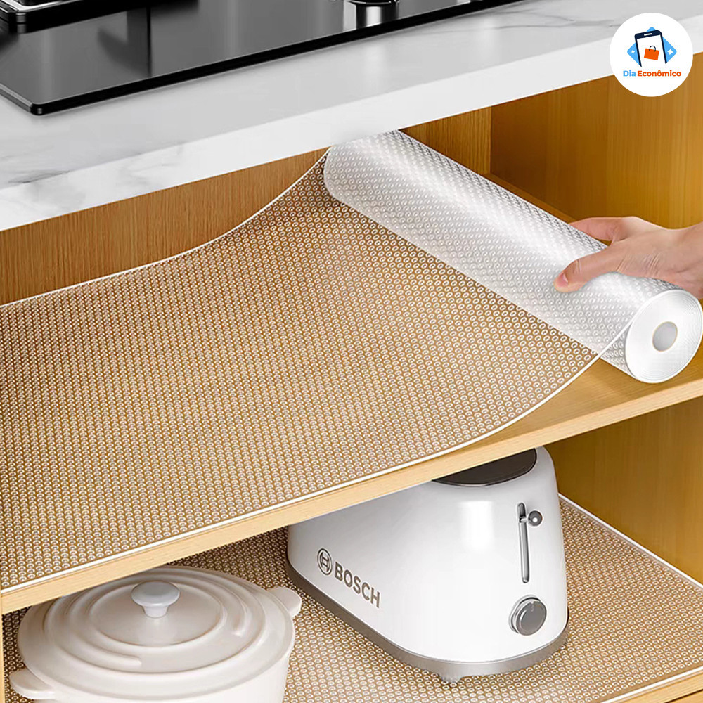 Forro Antiderrapante Impermeavel Ecologico e Resistente para Armario Gaveta Geladeira Guarda Roupas Transparente em Oferta na Shopee