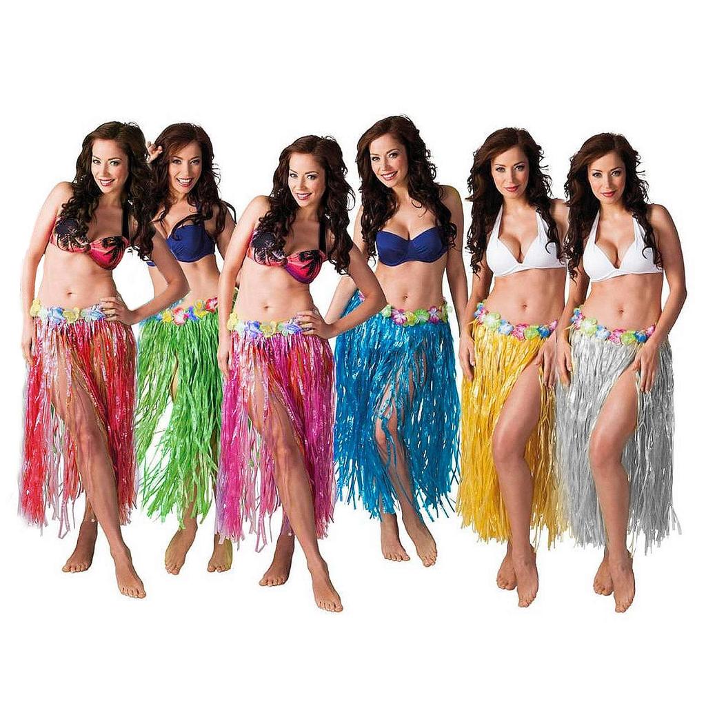 Fantasia Havaiana Feminina Adulta Saia De Flores Luau 60 cm em Oferta na Shopee