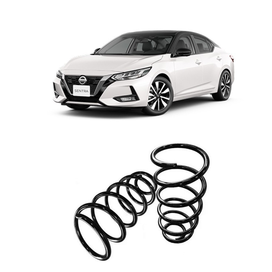 Par Mola Suspensão Traseira com GNV Nissan Sentra 2014 2015 2016 2017.. 2020 2021 2022 2023 2024 .,
