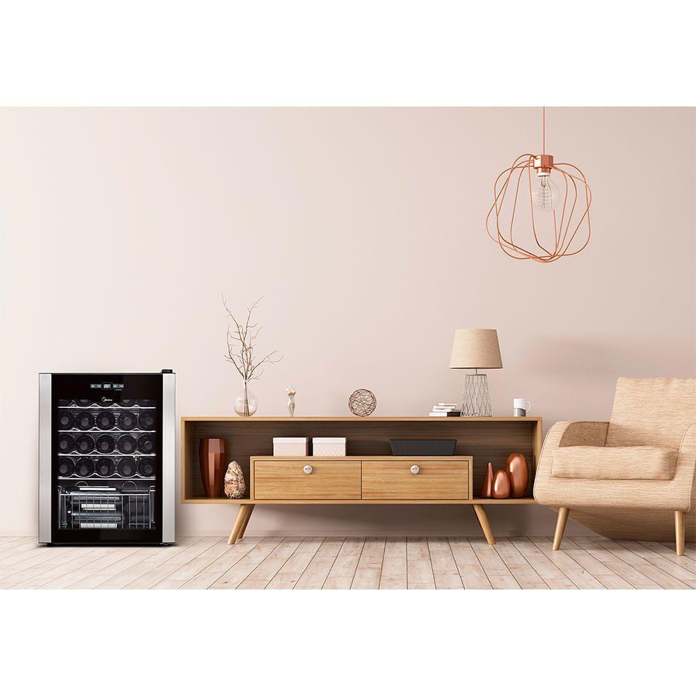 Detalhes do Adega Climatizada De Vinhos Midea 24 Garrafas 220V W242