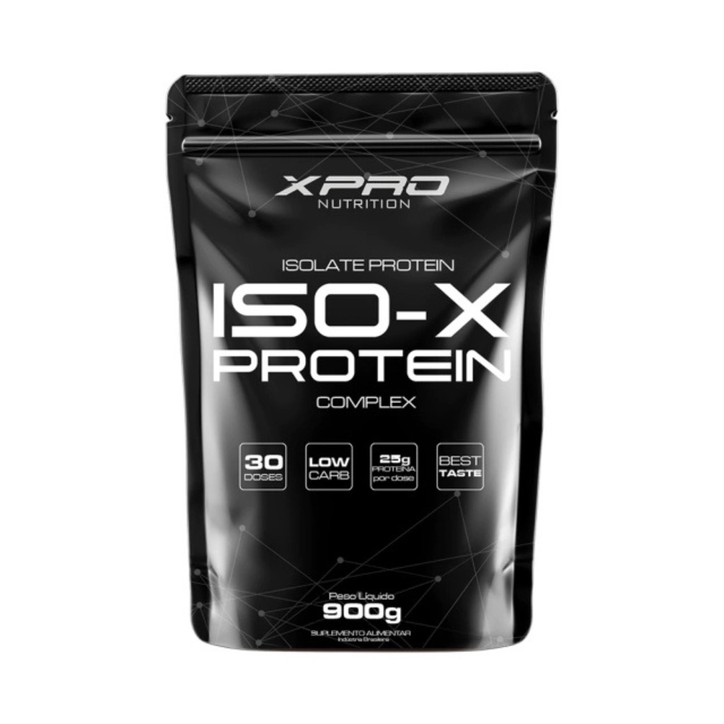 Whey Protein ISO-X Protein Complex Sabor Morango 900g Refil - XPRO Nutrition
