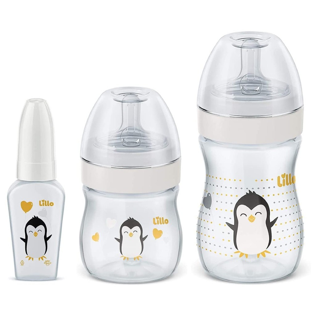 Kit de Mamadeira Primeiros Passos 50/150/240ml Neutro Lillo em Oferta na Shopee