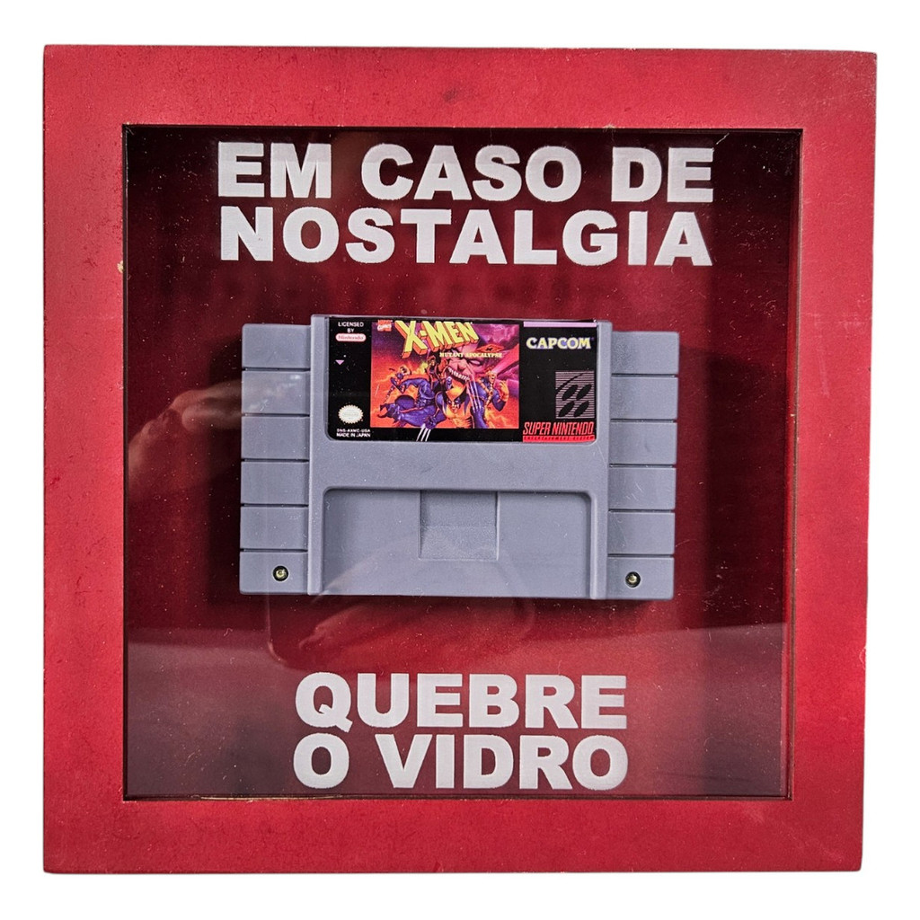 Quadro Nostalgia X-men Snes Com Martelo Quebre O Vidro