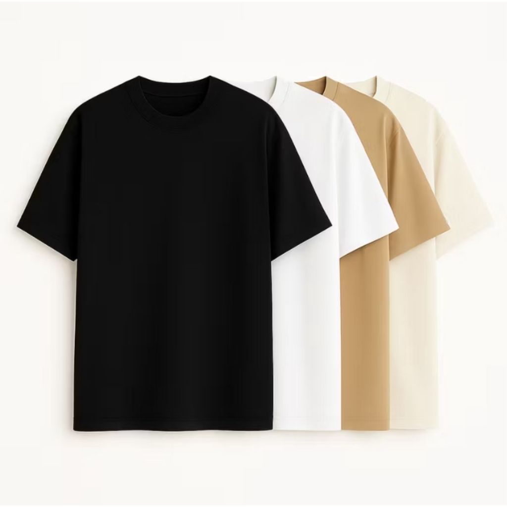 Kit 4 Camisetas Unissex Oversized Streetwear Conforto Premium 100% Algodão Envio Imediato