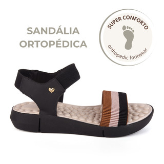 Sandália Feminina Anatômica Ortopédica Moderna Para Passeio e Trabalho Confortável