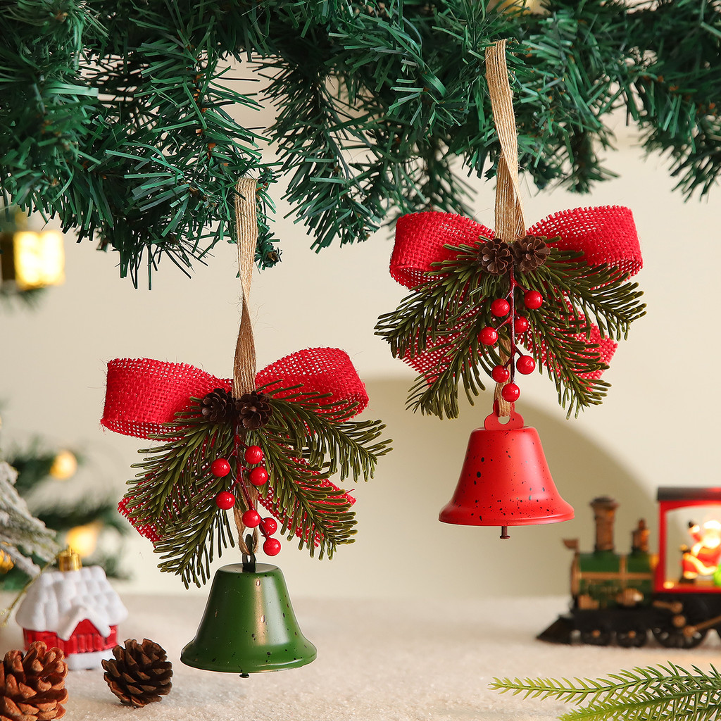 Árvore de natal decorações de natal atmosfera cena decoração sino guirlanda porta pingente decorações foto adereços