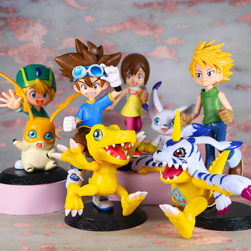 Produtos Mais Vendidos Digimon Adventure Q Versão Figura Taiyi Yagumon , Yamato Gabumon , Yagami Kaer Modelo De PVC , Ca