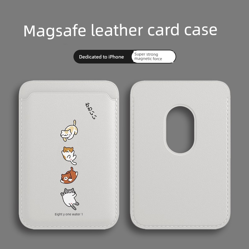carteira magsafe Capa protetora de couro japonês Magsafe Cartoon Apple