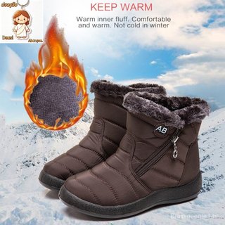 [Envio 24 horas] Botas de Neve Impermeáveis para Mulheres/Inverno/Casual/Leves/Botas de Tornozelo Menor Preço na Interne