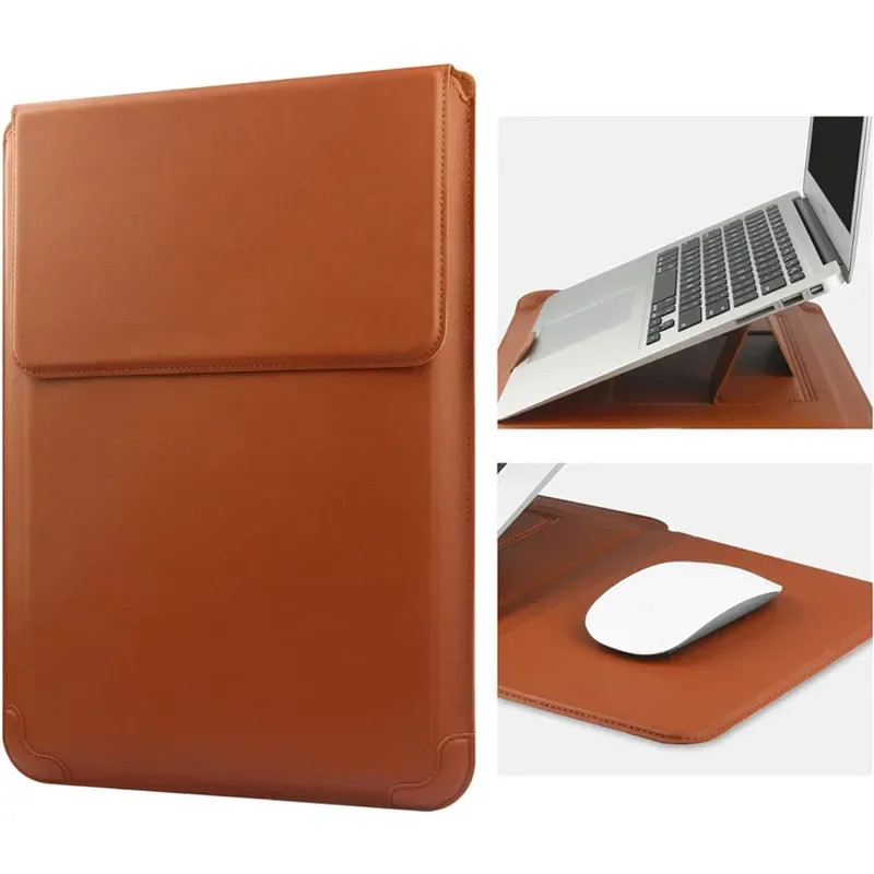 Bolsa De Couro Portátil Para Laptop , Capa Ajustável Macbook Air 12 13 14 15 16 