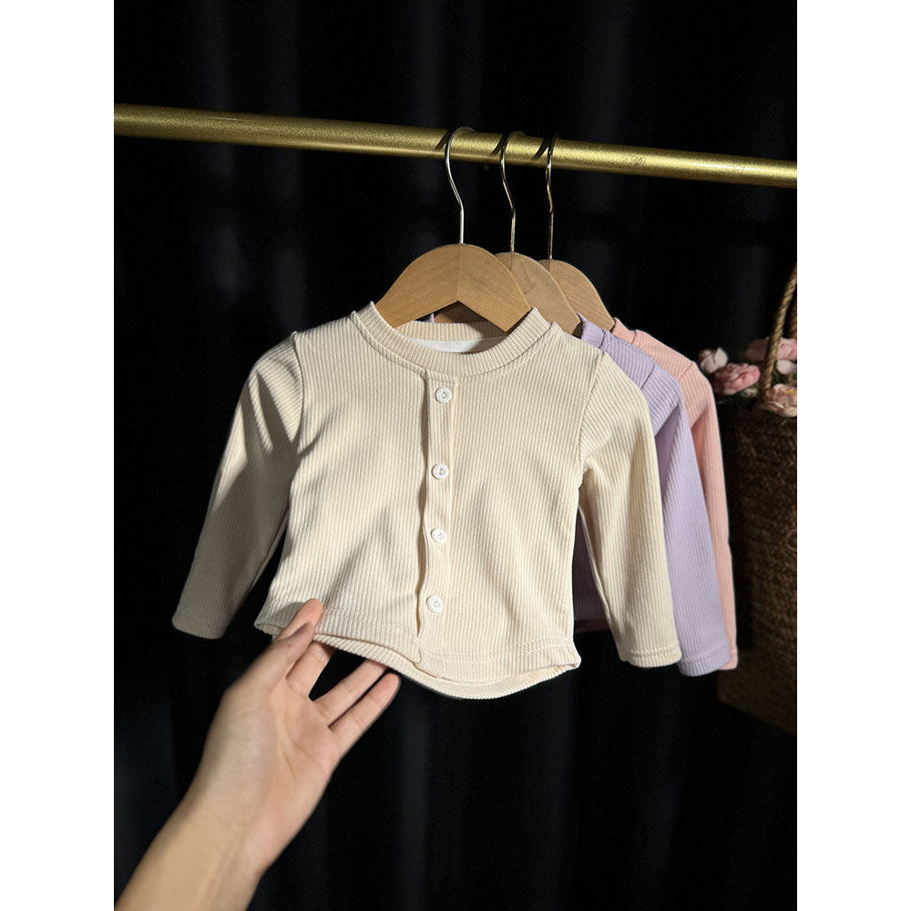 Crianças de manga comprida camiseta meninas roupas de primavera meninas Super agradável pequenos topos primavera outono 