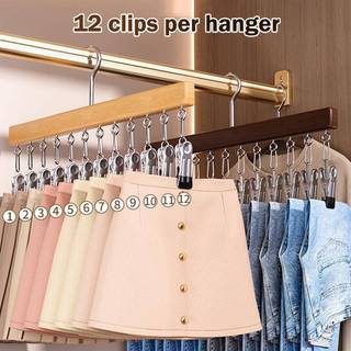 Organizador De Armário Com 10/12 Clipes , Suspenso Que Economiza Espaço , Prendedores De Roupa Para Cachecol E Chapéu