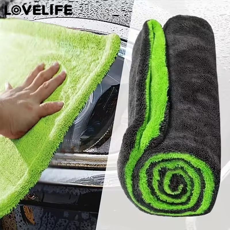 Toalha De Secagem De Carro De Microfibra , Pano De Detalhamento Automático Sem Riscos E Bordas , Limpeza Lavável De Tama
