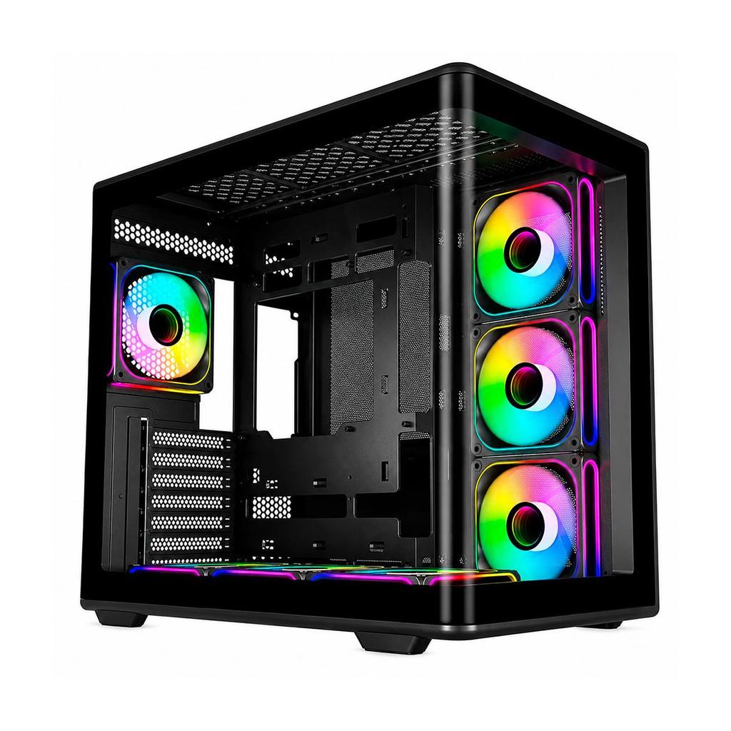 Gabinete Gamer Cooler Master Elite 600 - Vidro Temperado - Mid-Tower - ATX - Preto - E600-KGNN-S02