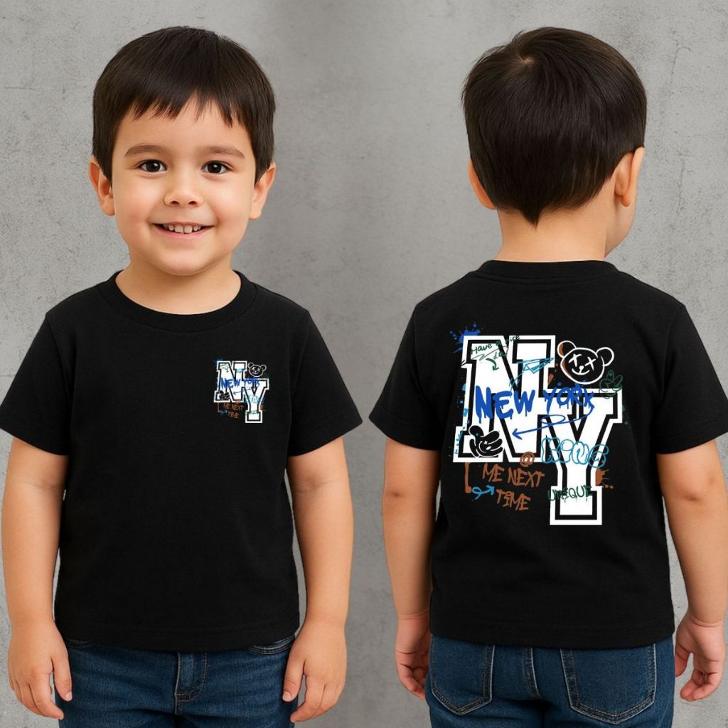 Camiseta Infantil Masculina Básica Estampada Algodão Premium Menino Moda Infantil