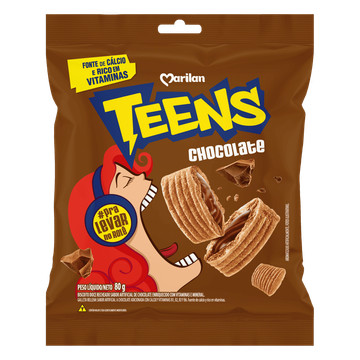 Biscoito Teens sabor chocolate