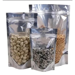 Kit Com10/20/50 Unidades Saco Saquinho ZIP Metalizado Hermético C/Visor Para Alimentos Lembrancinha de Festa