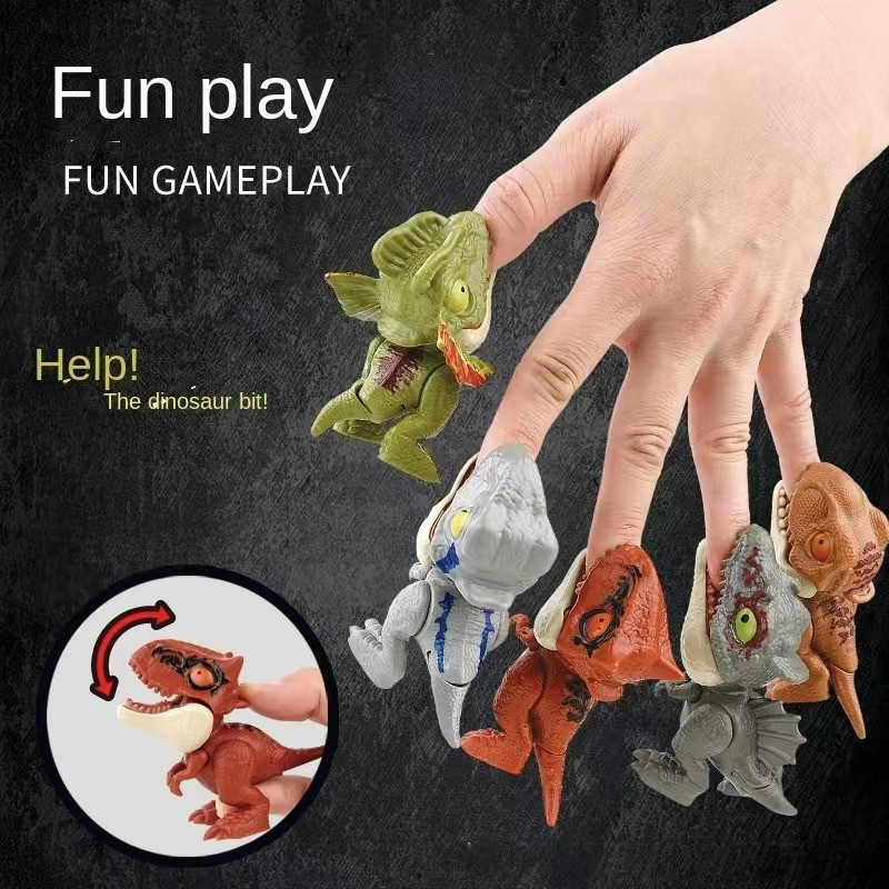 1 Peça Mini Brinquedo De Tiranossauro De Animal De Desenho Animado Novidade Fantoches De Mão De Dinossauro Brinquedos Re