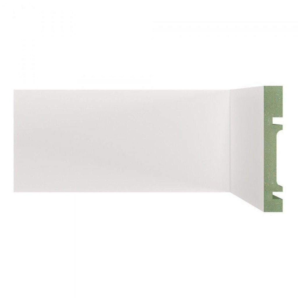 Rodapé MDF Frisado 10CMX2,40m 1001 Moldufama Kit 24m