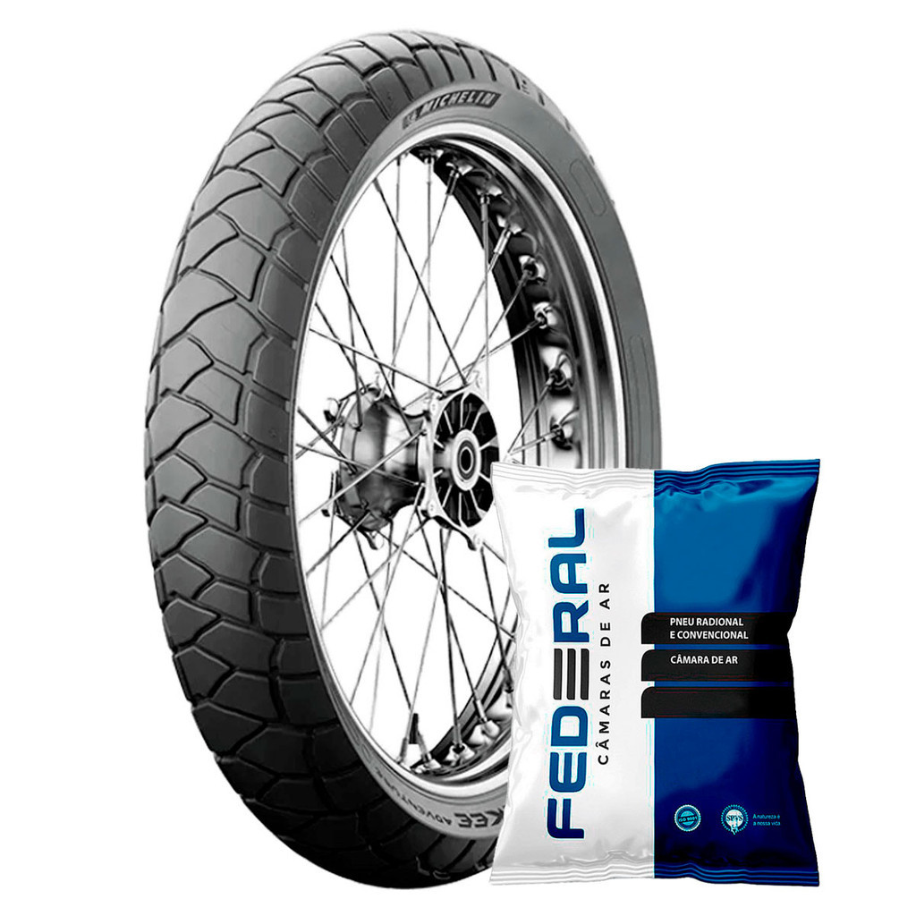 Pneu Michelin 110/80 R19 59V Anakee Adventure + Câmara De Ar