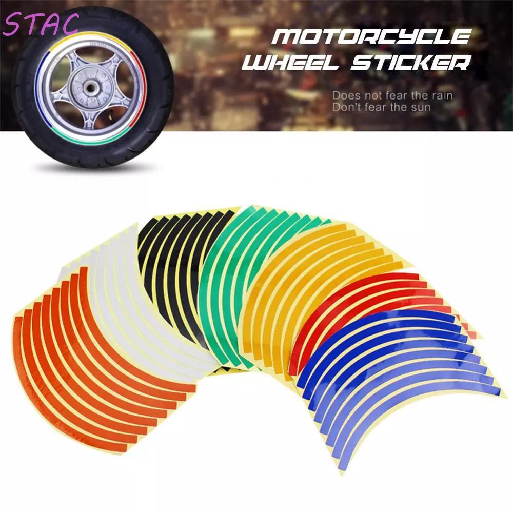 STAC Motocicletas Roda Adesivo Decalques Automáticos 17 " 18 " Acessórios Para Motocicleta Listras Reflexivas Fita Listr