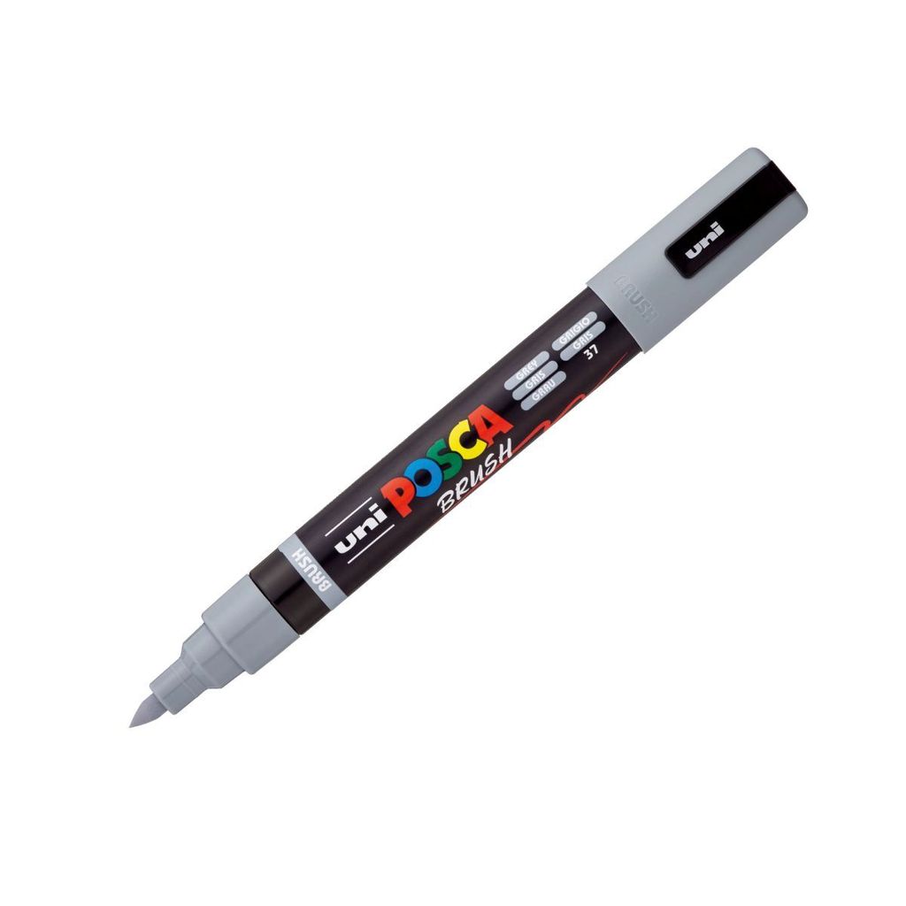 Caneta Posca PC-5MBR Brush Cinza uni-ball