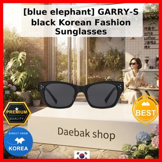 [Elefante Azul] Óculos De Sol Pretos Da Moda Coreana GARRY-S/Coreanos/Estilo Wayfarer Daebak shop