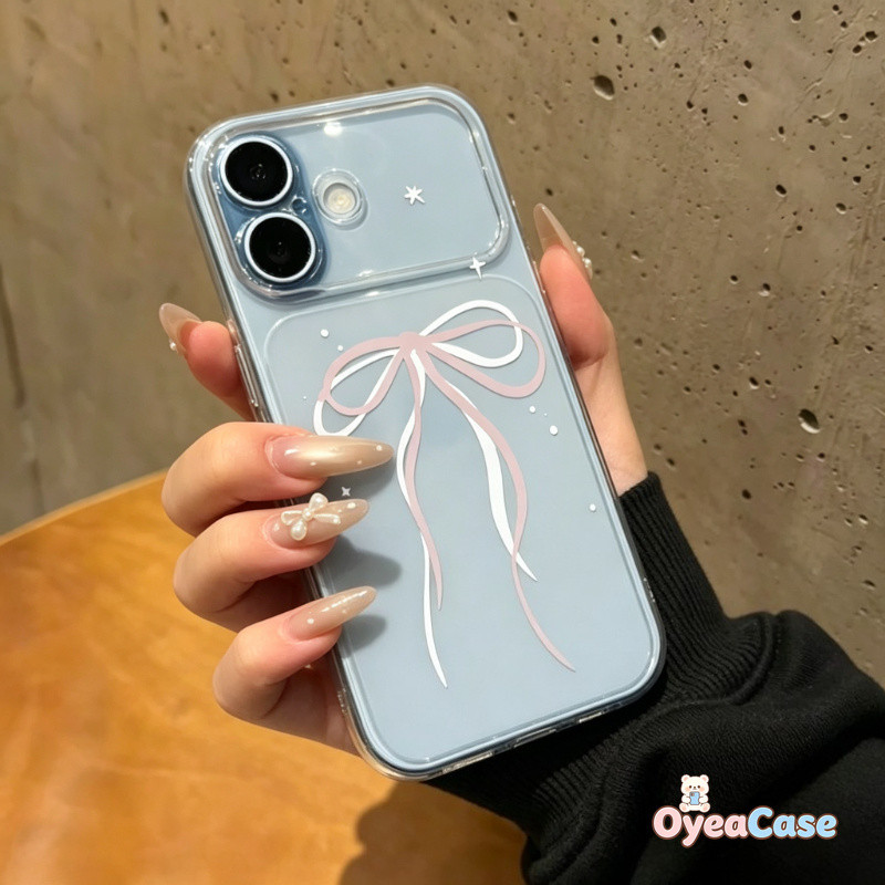 Caixa Semitransparente Com Laço De Fita Para Samsung Galaxy A37 A36 M36 F36 A73 A72 A71 A57 A56 M56 F56 A55 A54 A53 A52S
