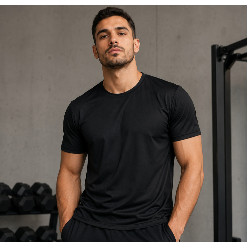Promoção Camiseta Dry Fit Masculina Lisa - Casual Treino Academia Esportes Exercícios Corrida