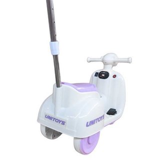 Moto Eletrica Infantil Candy Lilas Com Empurrador Divertida Segura Confortavel