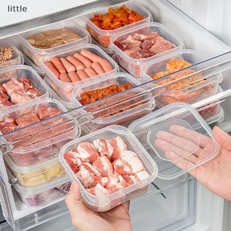 [FSP] Caixa De Armazenamento De Geladeira Organizador Carne Frutas Vegetais Recipiente De Alimentos Selado Fresca Com Ta