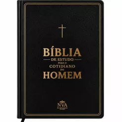 Bíblia De Estudo Para O Cotidiano Do Homem | Nva | Full Collor | Capa Dura Preta