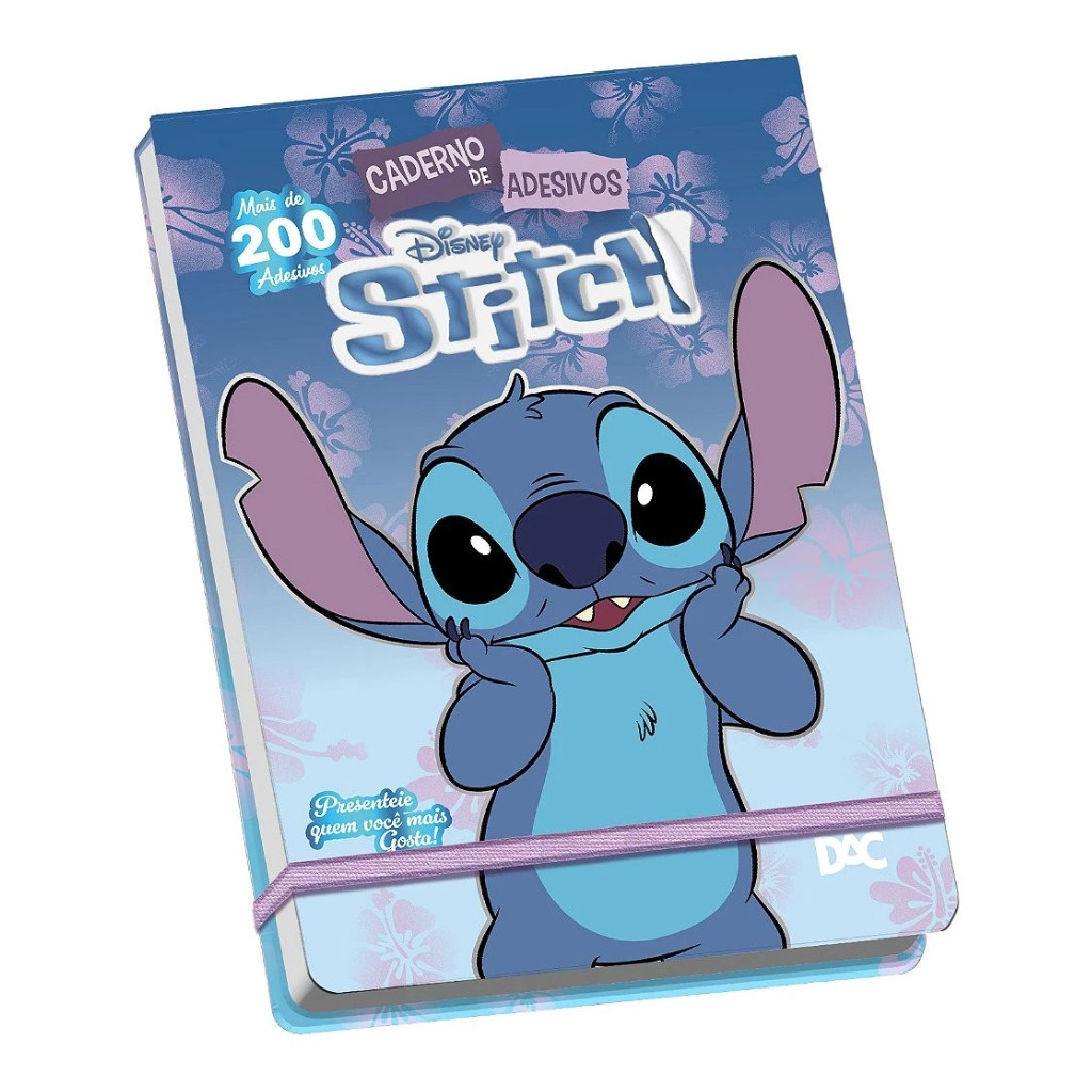 Caderno de Adesivos Stitch  c/ + 200 Adesivos - DAC