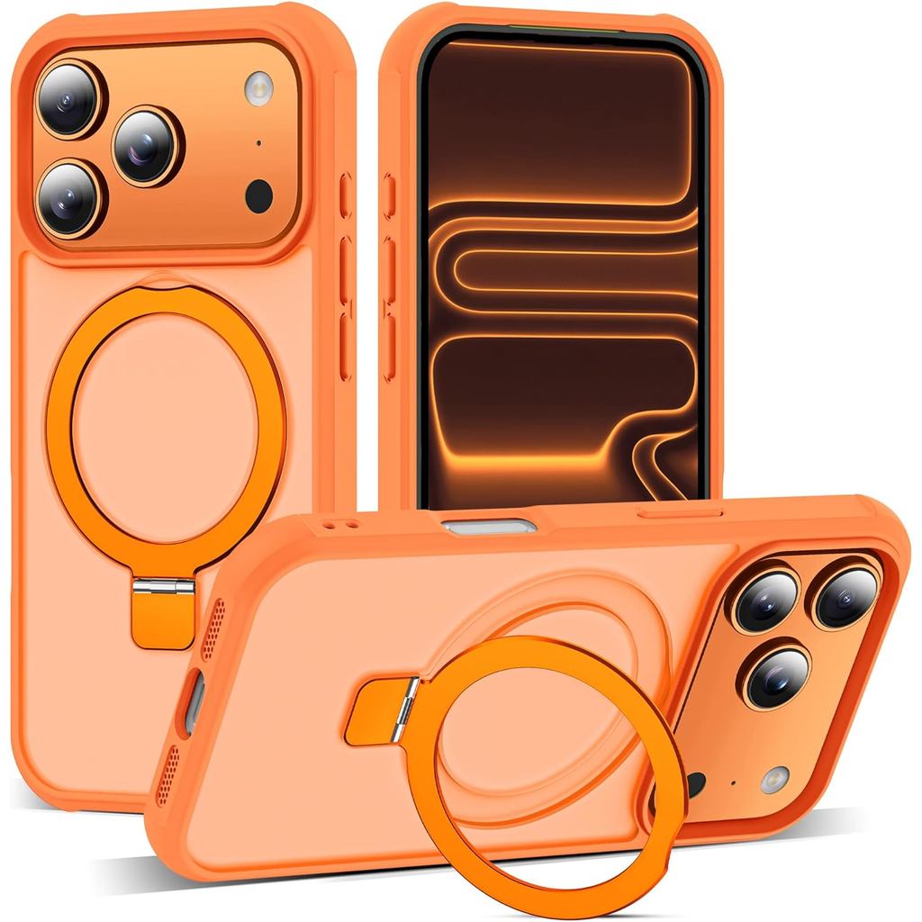 Capa compatível com iPhone 17 Pro com suporte magnético invisível em formato de
