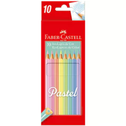 Lápis de cor 10 cores Pastel 120510P\116141 Faber-Castell