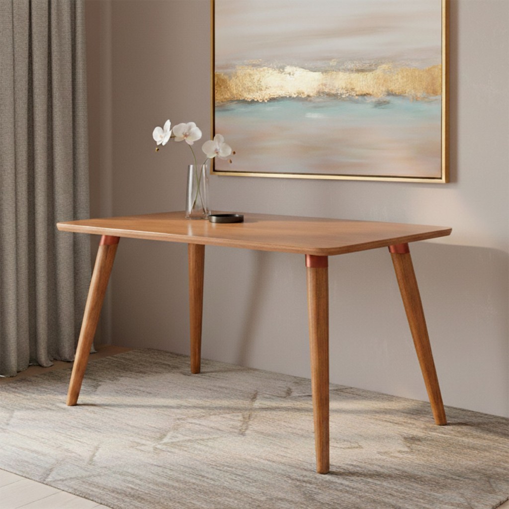 Mesa de Madeira Adele 130 Cm Madeira/Cinamomo- Cimol